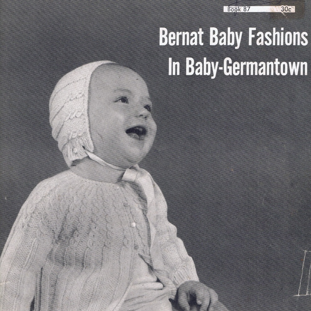 1960 Bernat Baby Clothes Germantown Book 87 Knitting Pattern Booklet